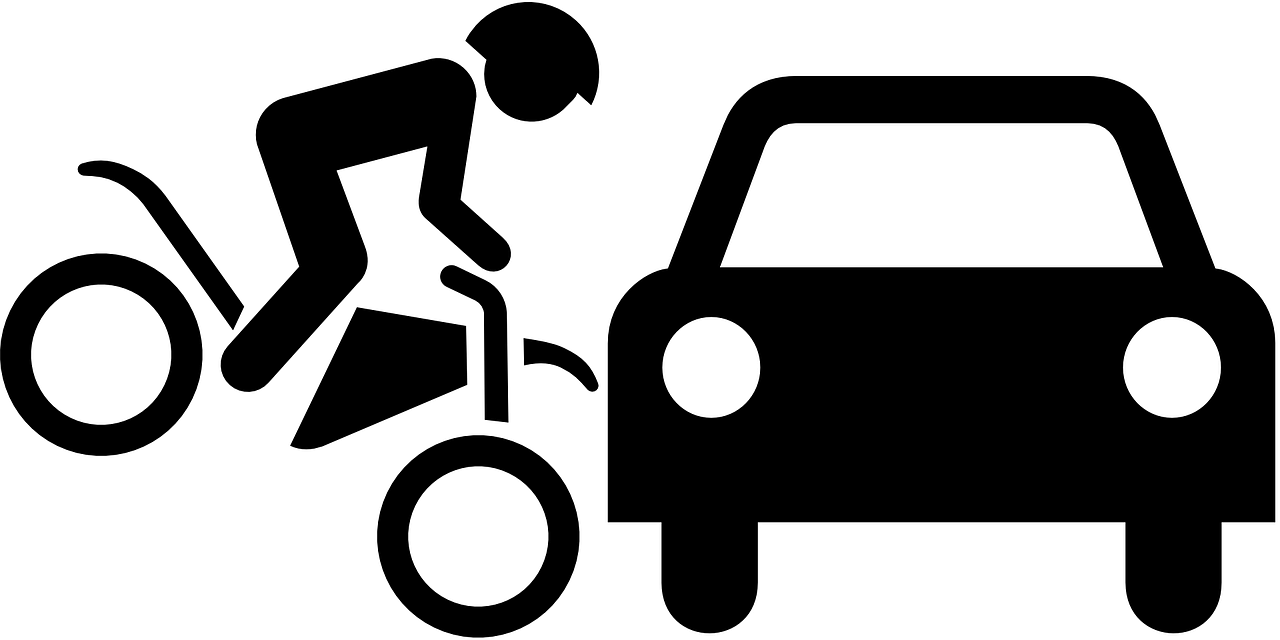 Free motorcycle car crash vector